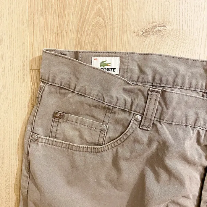 Lacoste Pantalon Urban Style Homme Gris Taupe Exclusif Menswear Vintage (Taille 46) - photo numéro 5