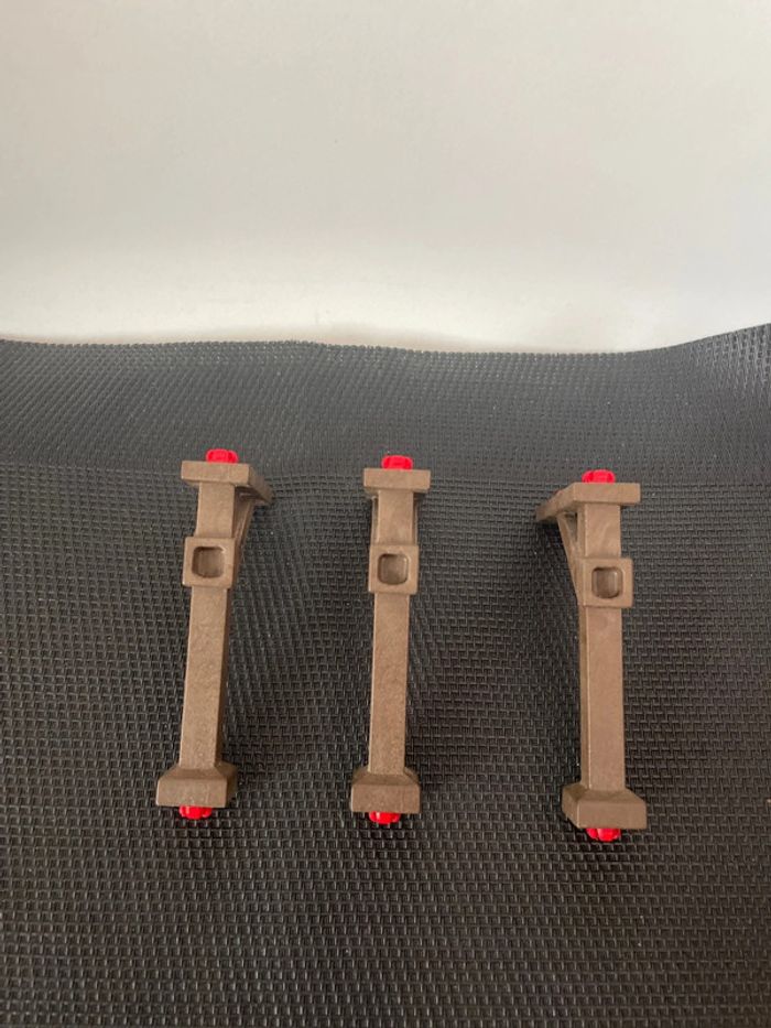 Playmobil  lot 3 poteaux supports marron foncé ferme fort western 3023 3285 3938 4055 7718 7936 - photo numéro 6