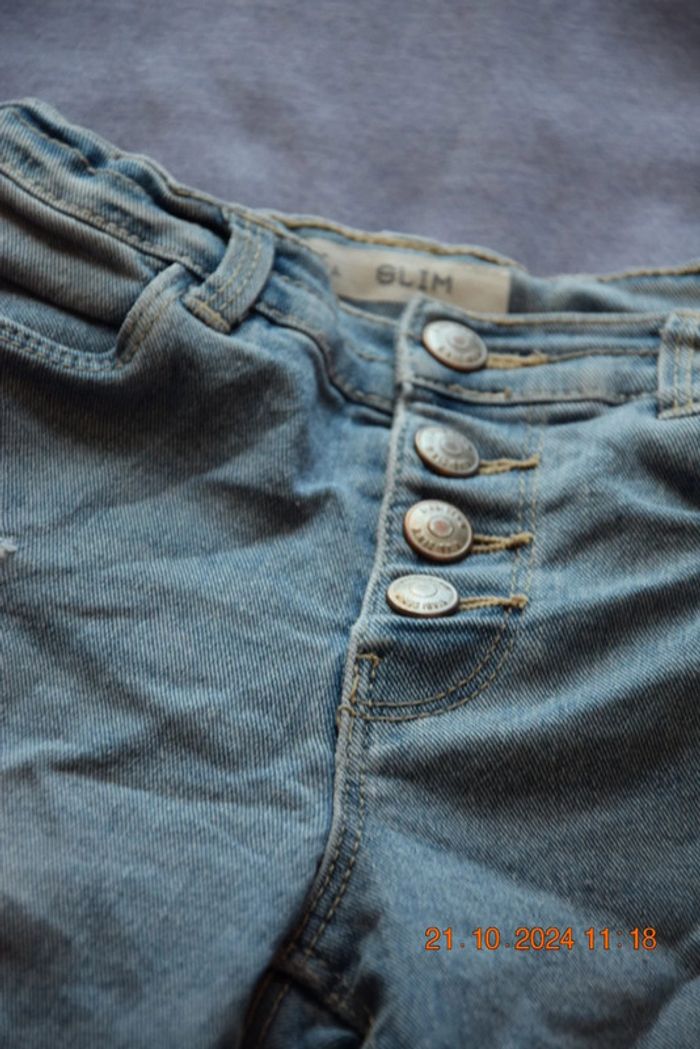 Jeans slim fille 5 ans bleu clair - photo numéro 3