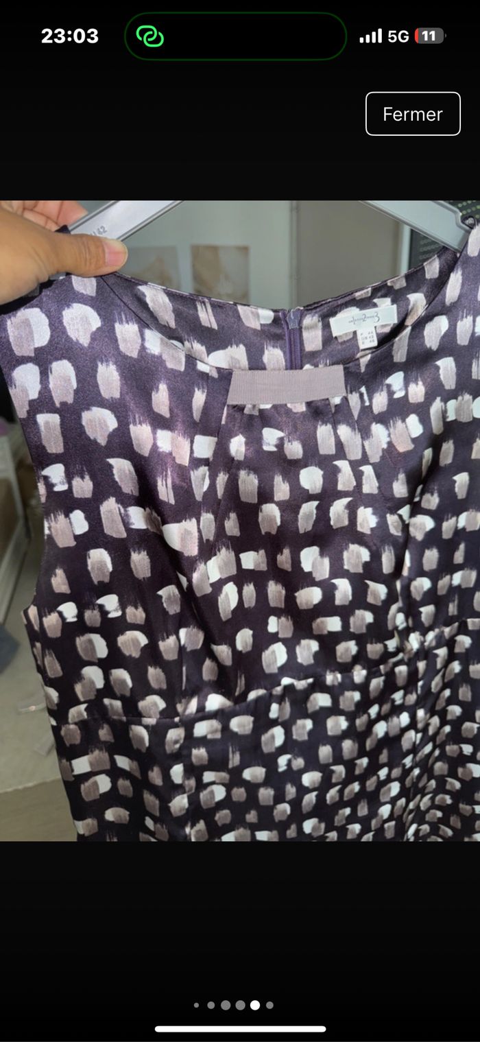 Robe  123 violet avec imprimé taille 44 - photo numéro 3