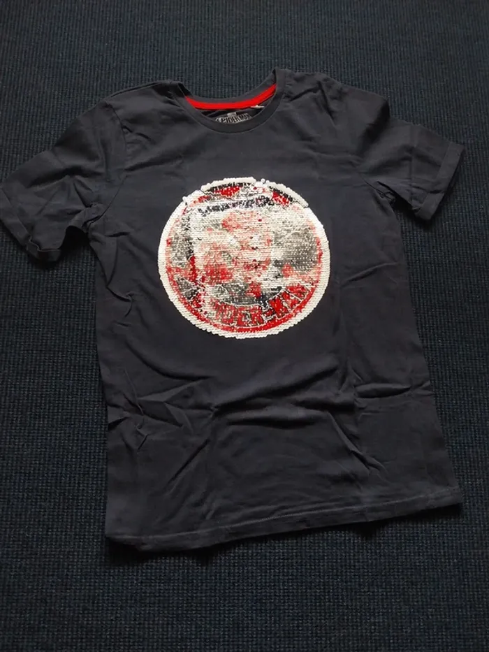 Tee shirt bleu marine spiderman T10A - photo numéro 3