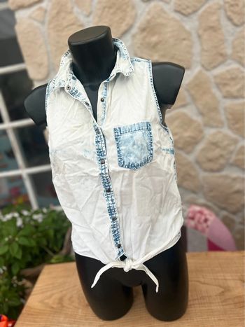 Chemise d’été chemisette en jean gemo taille M 38 femme