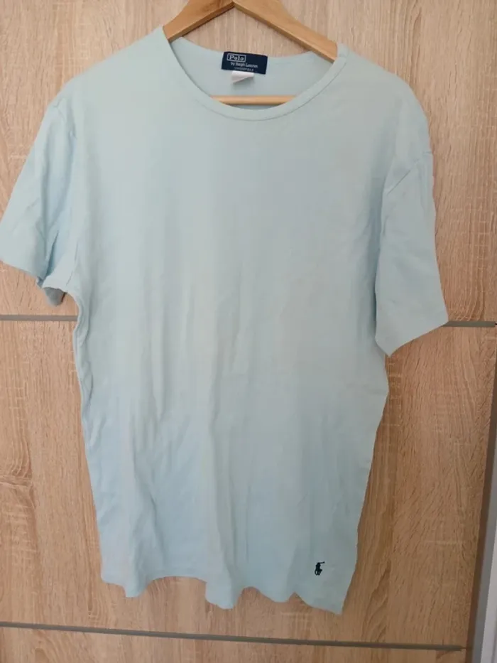 Tee shirt underwear ralph lauren XL bleu clair
