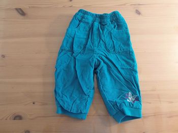 Pantalon en velours turquoise