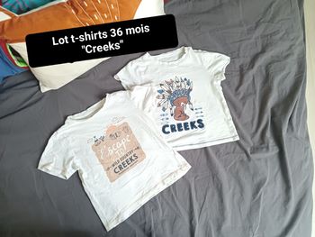 Lot t-shirts 36 mois Creeks garçon
