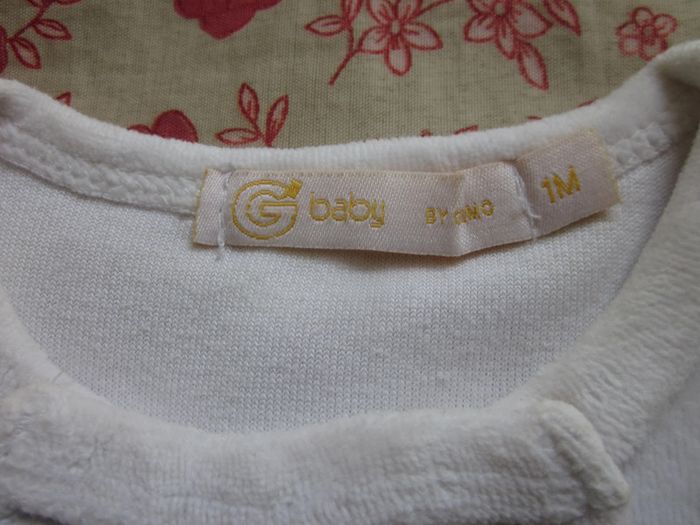 Pyjama velours blanc 1 mois - photo numéro 3