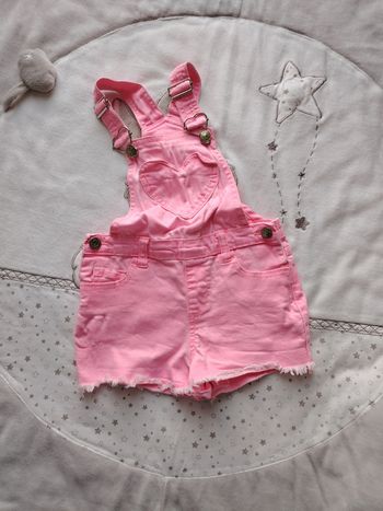 Salopette short rose 