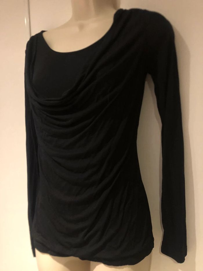 T-shirt taille 36T- habillé noir Mexx drapé - photo numéro 11
