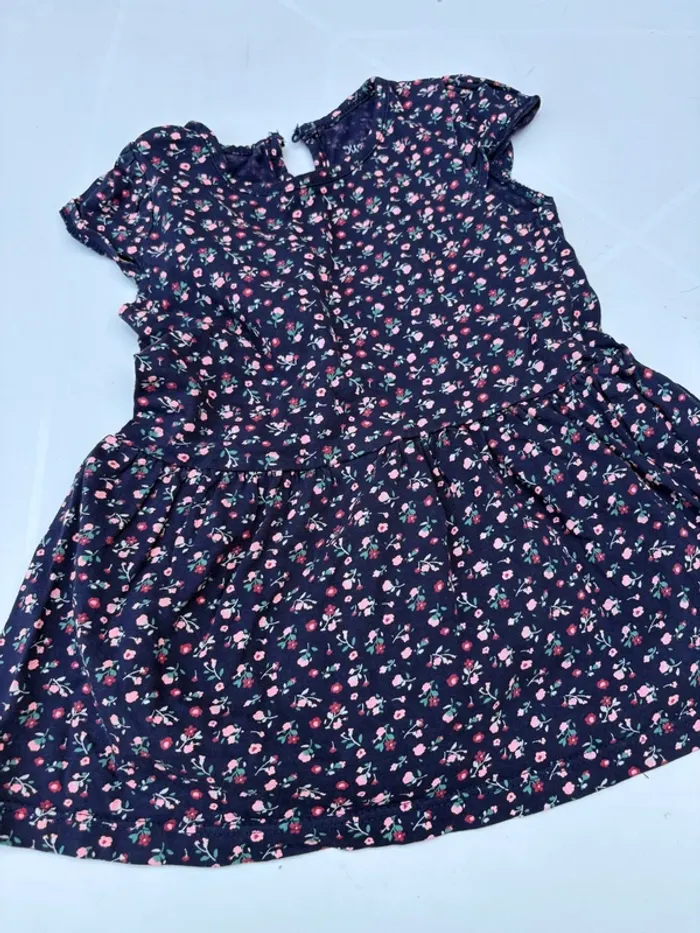 Robe marine fleurs Kimbaloo 12 mois