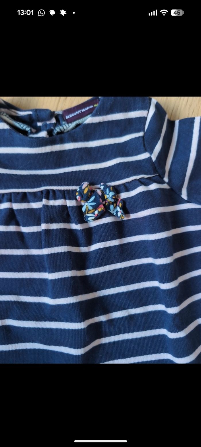 Robe marinière sergent major taille 6 mois - photo numéro 2