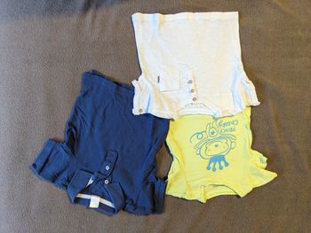 Lot de t-shirts 6 mois manches courtes