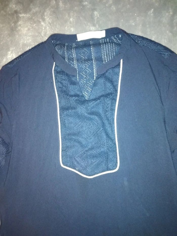 Tunique bleu marine mi longue - photo numéro 2