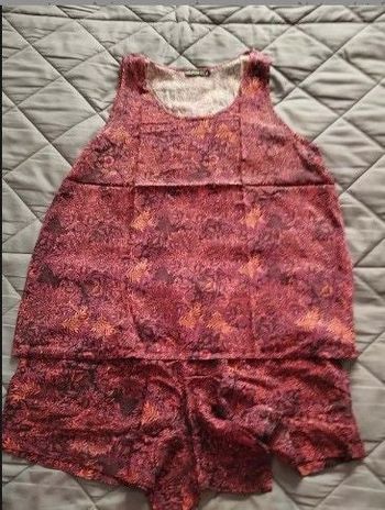 Top et Short 2 poches fleuri