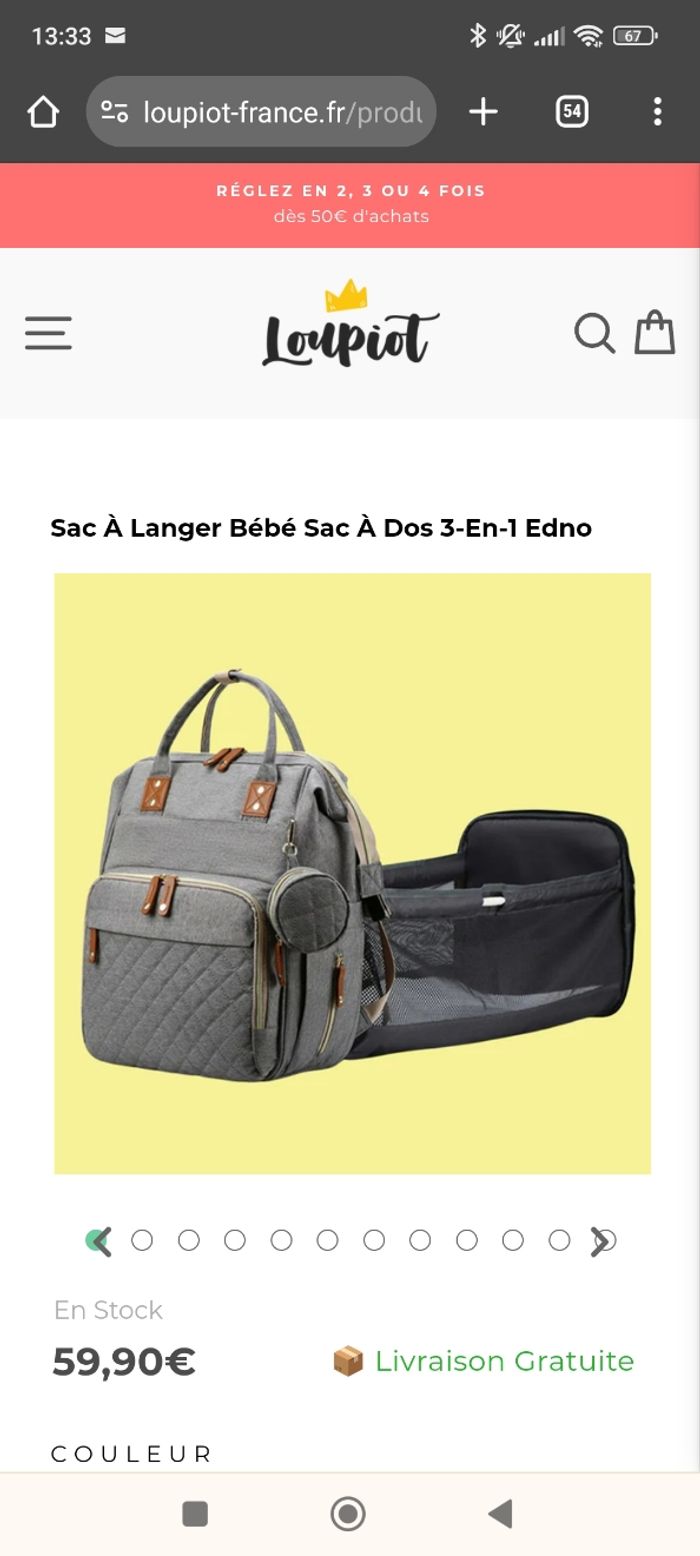 Sac à langer 3 en 1 : lit bébé table à langer sac à dos - photo numéro 10