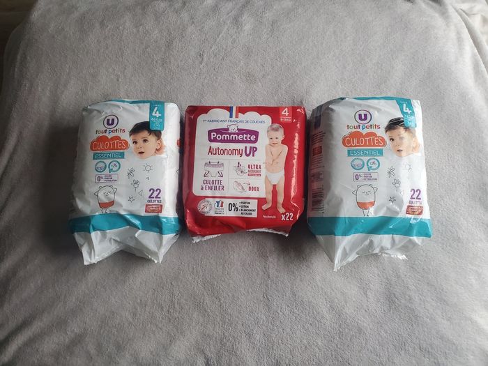 66 Couches culottes taille 4 Pommette U tout petit
