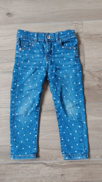 Jean tex 4 - 5 ans fille coeurs