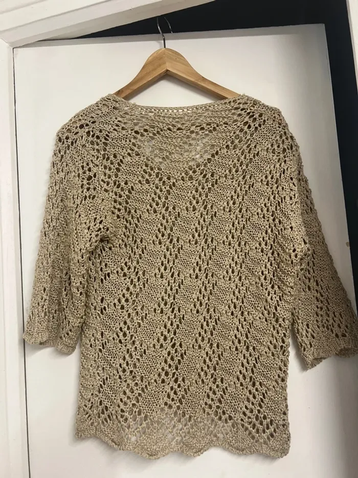 Superbe haut vintage parisien en maille oversize - taille M - neuf - photo numéro 2