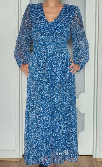 Robe longue fluide bleue taille 36