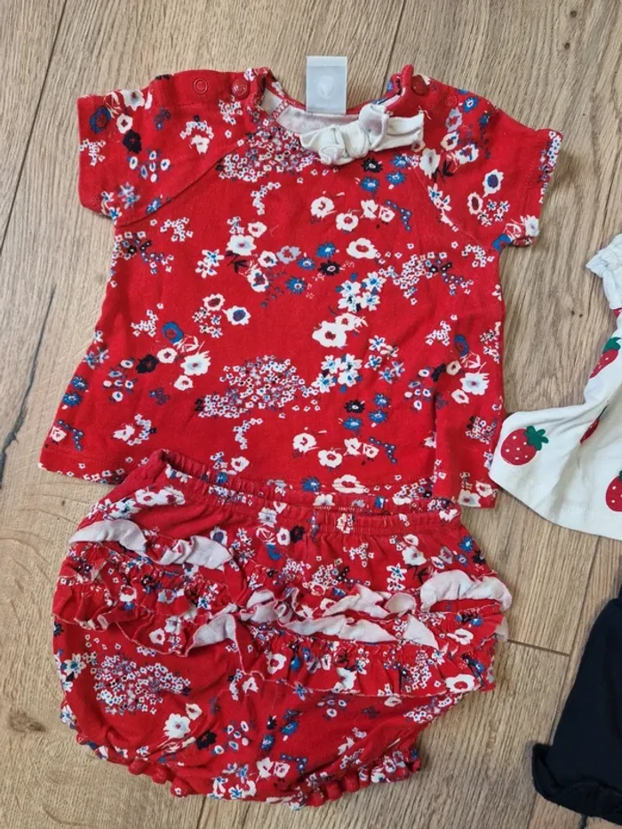 Lot ensemble short bébé filles - photo numéro 4