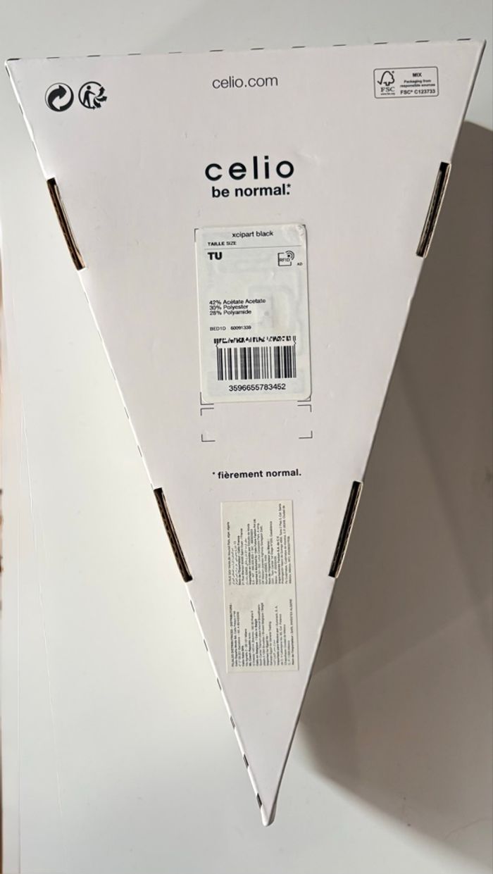 Bonnet Celio – Noir – Petit logo Pizza – TU – Neuf dans emballage - photo numéro 2