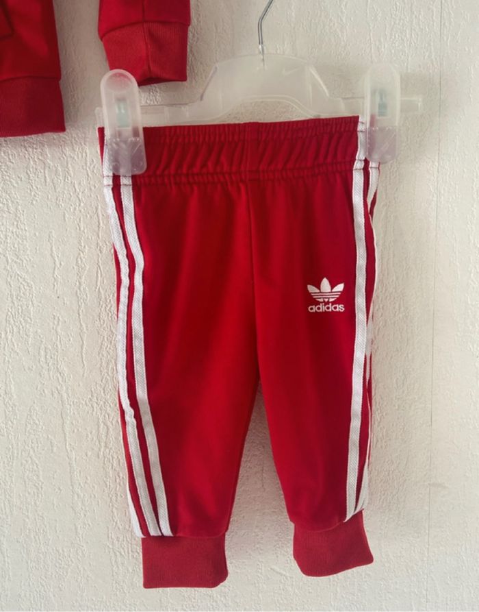 survêtement adidas bébé rouge 6-9 mois - photo numéro 3