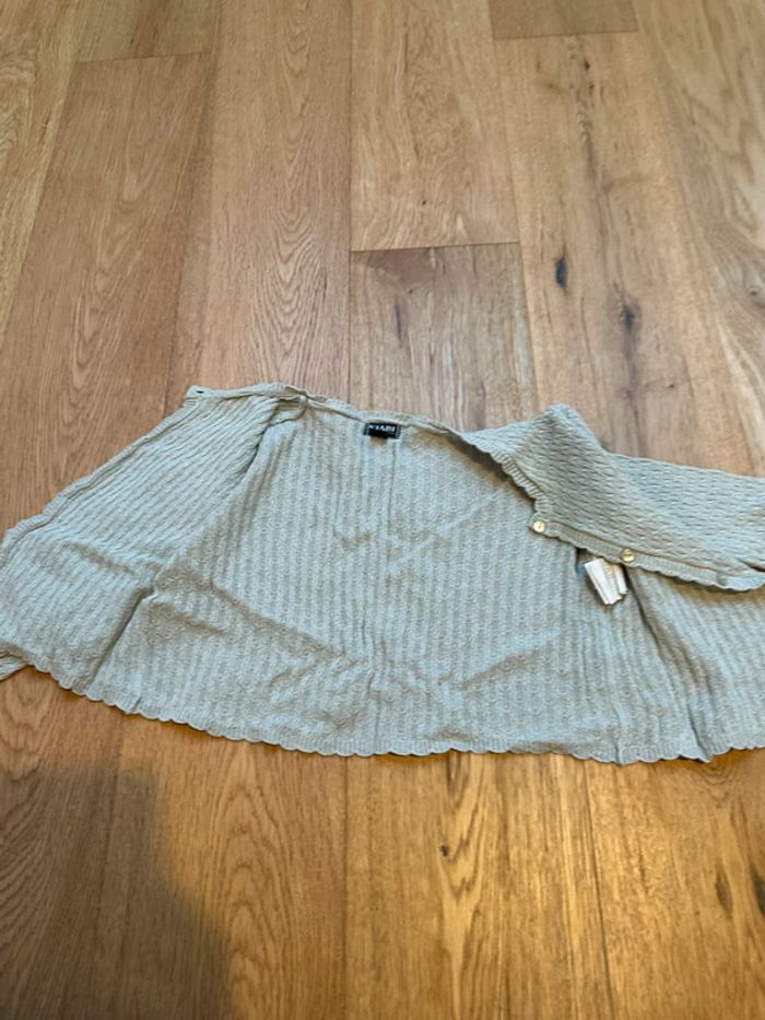 Gilet kiabi fin vert d’eau taille 6 mois - photo numéro 3