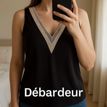 Débardeur. Noir. Femme. SHEIN.