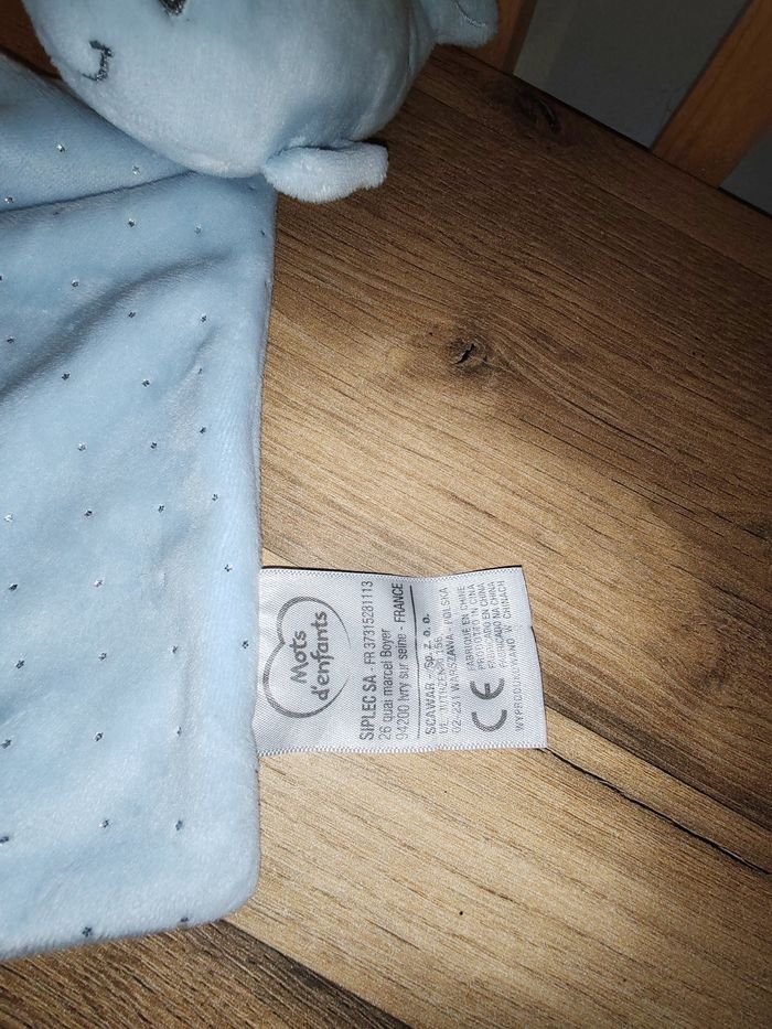 Baleine bleu et argenté mots d enfants - photo numéro 2