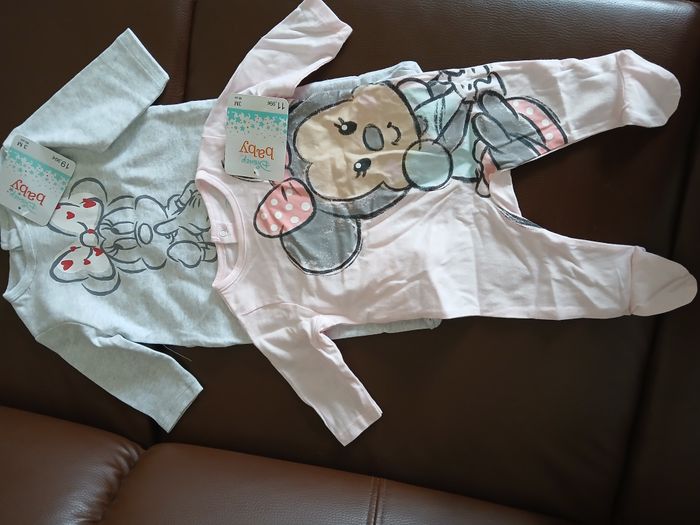 lot 2 pyjamas fille minnie disney 60 cm 3 mois