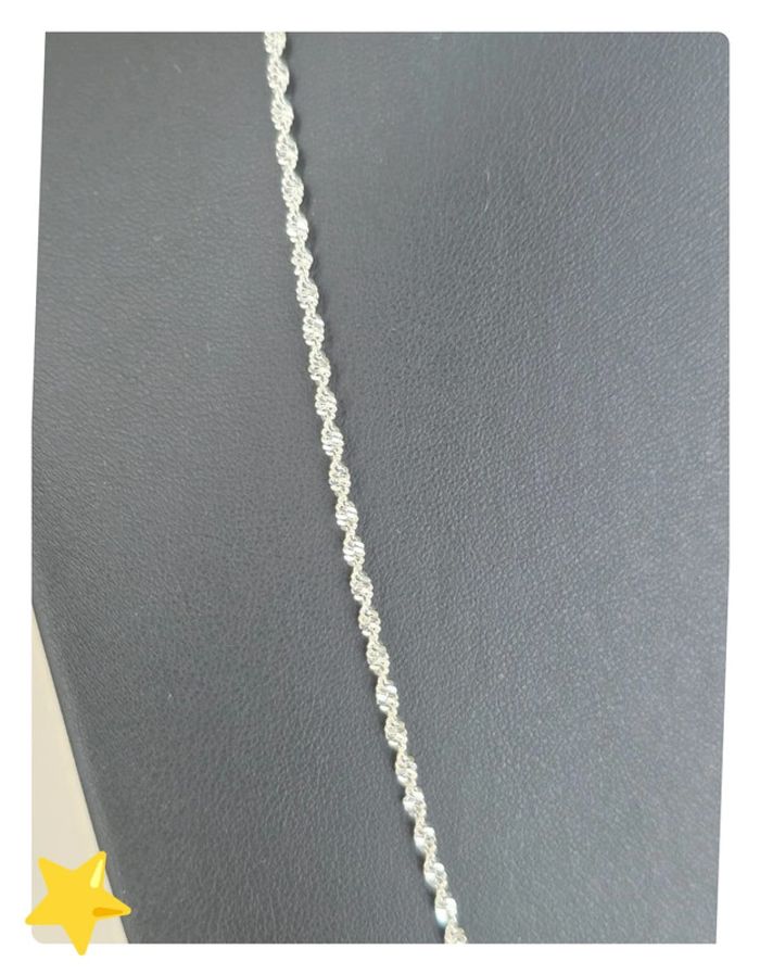 Collier maille Torsadé 2mm 55cm argent - photo numéro 3