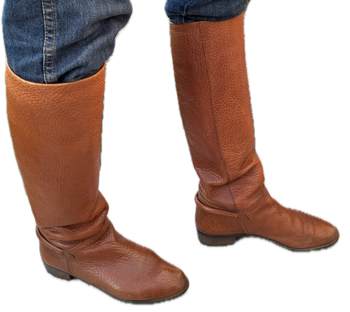 Botte haute en cuir taille 39 Minélli marron