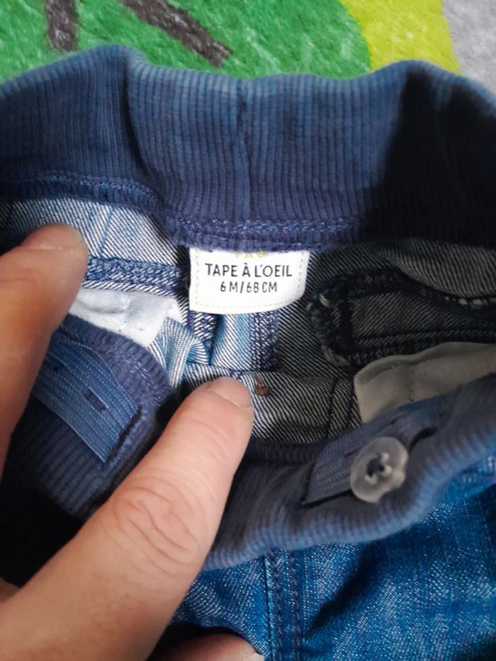 Jeans sarouel tape à l 😉 6mois 👦 - photo numéro 3