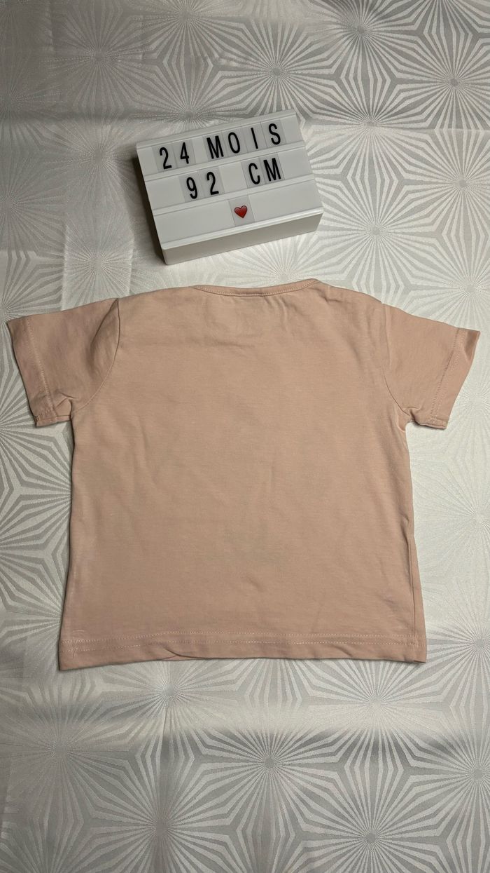 Tee-shirt manches courtes fille 24 mois - 92 cm - photo numéro 5