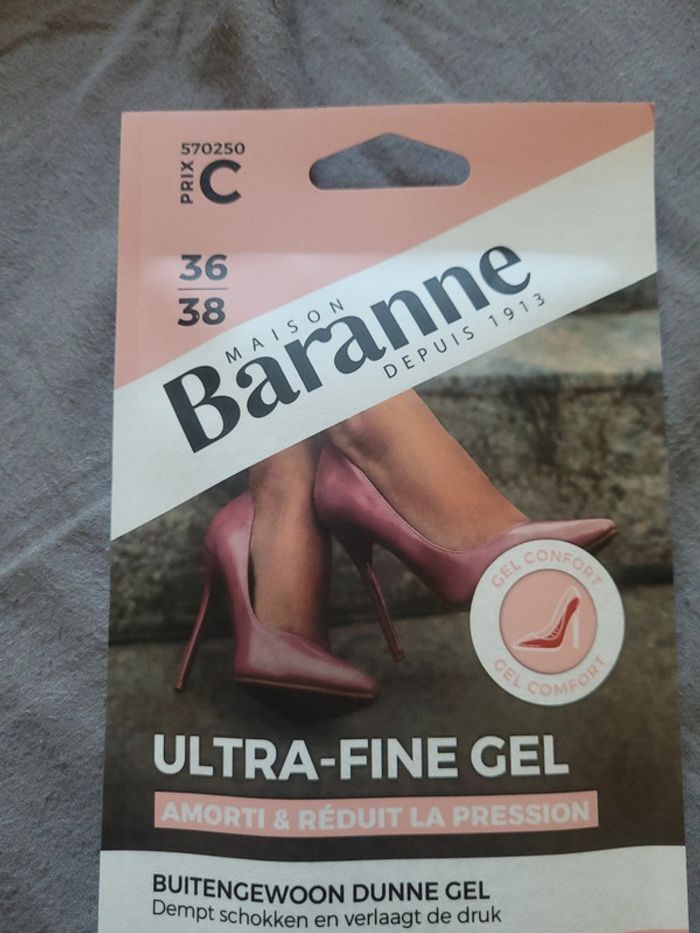 semelles ultra fine Gel Baranne  taille 36-38 - photo numéro 3