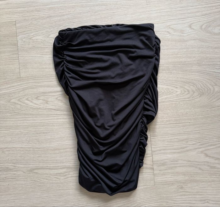 Jupe asymétrique moulante noir taille 36 S - photo numéro 3