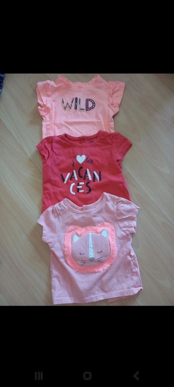 Lot tshirt fille tape