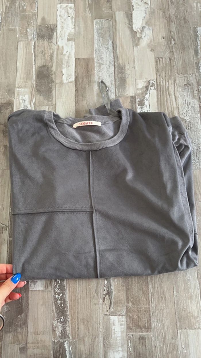 Pull camaïeu en daim T42-44 - photo numéro 7