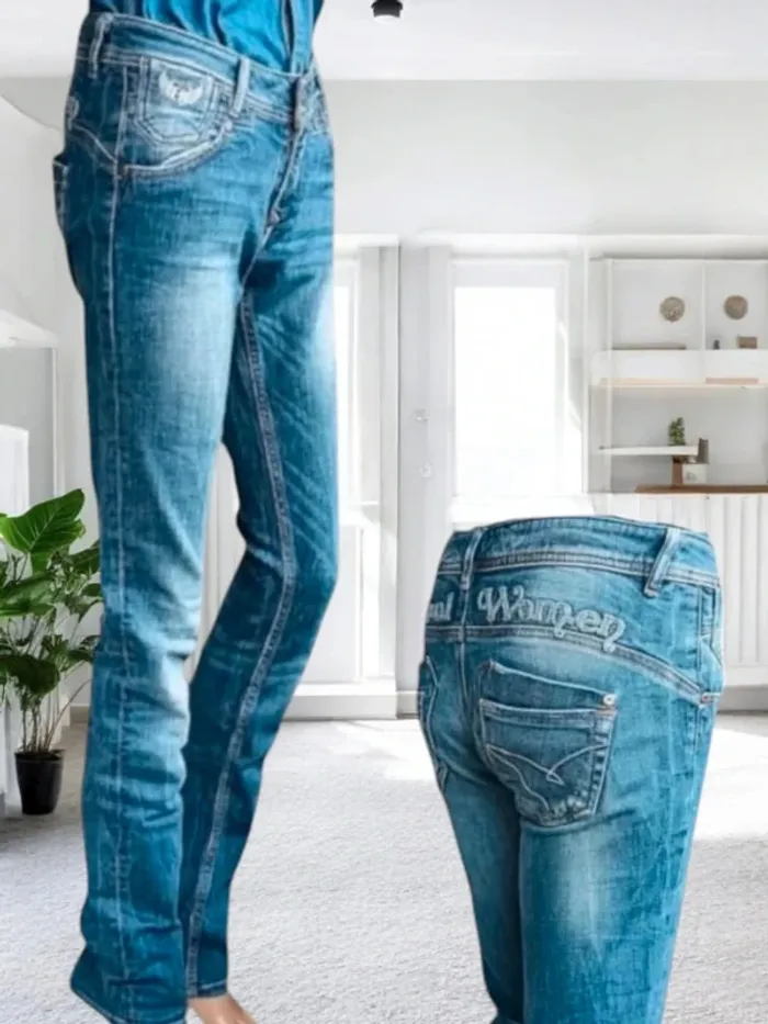 Jean Kaporal , coupe regular ,taille basse , extensible - photo numéro 3