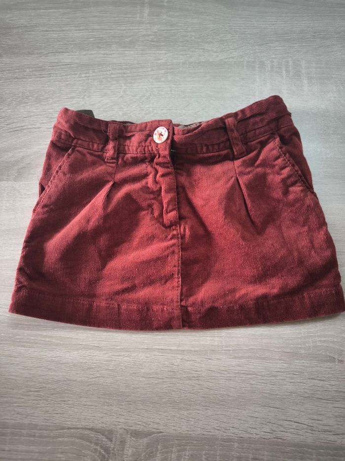 Petite jupe bordeaux velours
