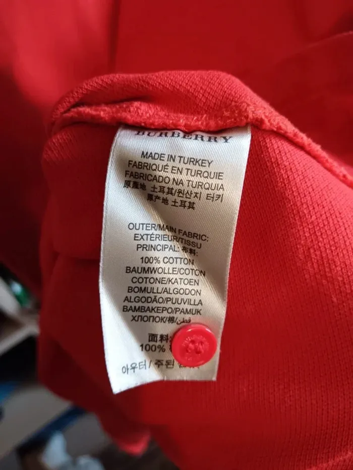 Polo Burberry Taille L orange - photo numéro 6