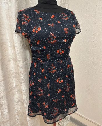 Robe fluide fleurie bleu