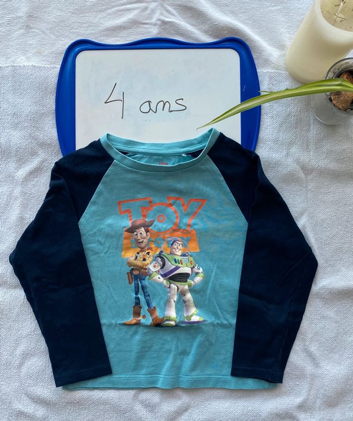 Lot de 2 T-shirts 👕 manches longues - 4 ans - Disney Toy Story, NKY - TBE - photo numéro 2