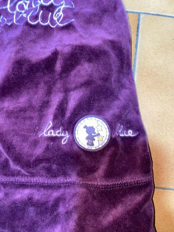 Robe bordeaux violette effet velours 18 mois