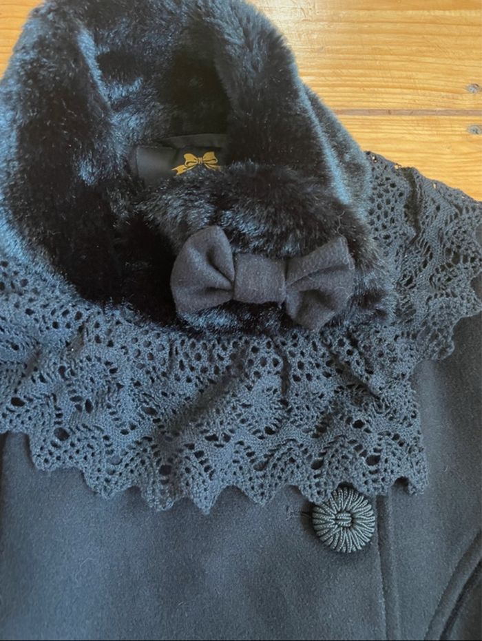 Superbe manteau Hell Bunny noir neuf taille XL 42 style vintage années 50 - photo numéro 2