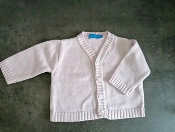 Gilet rose bout'chou 3-6 mois