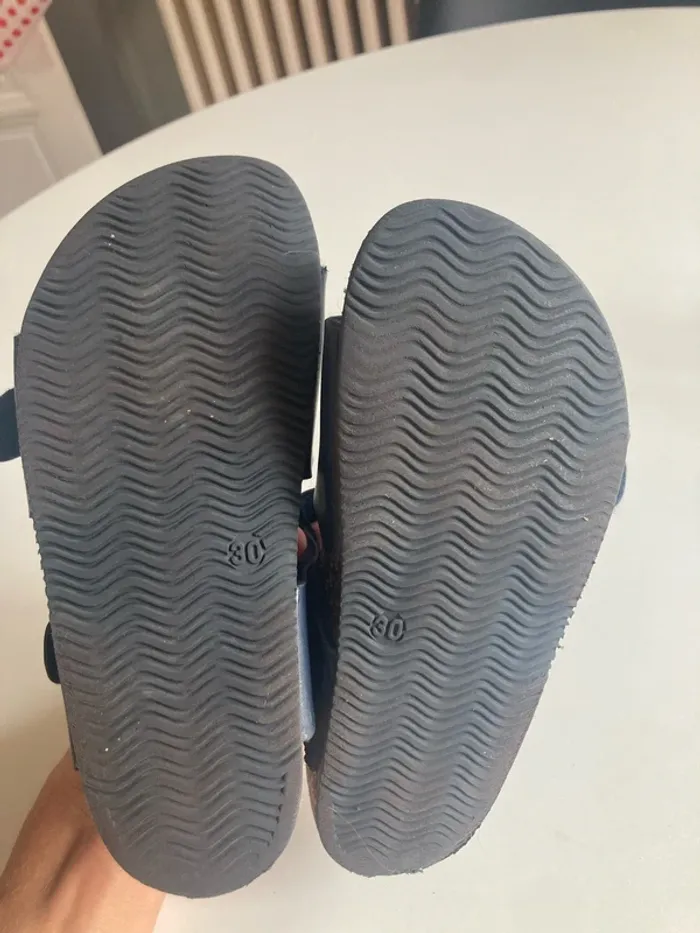 Sandales cuir bleu marine 30 - photo numéro 5