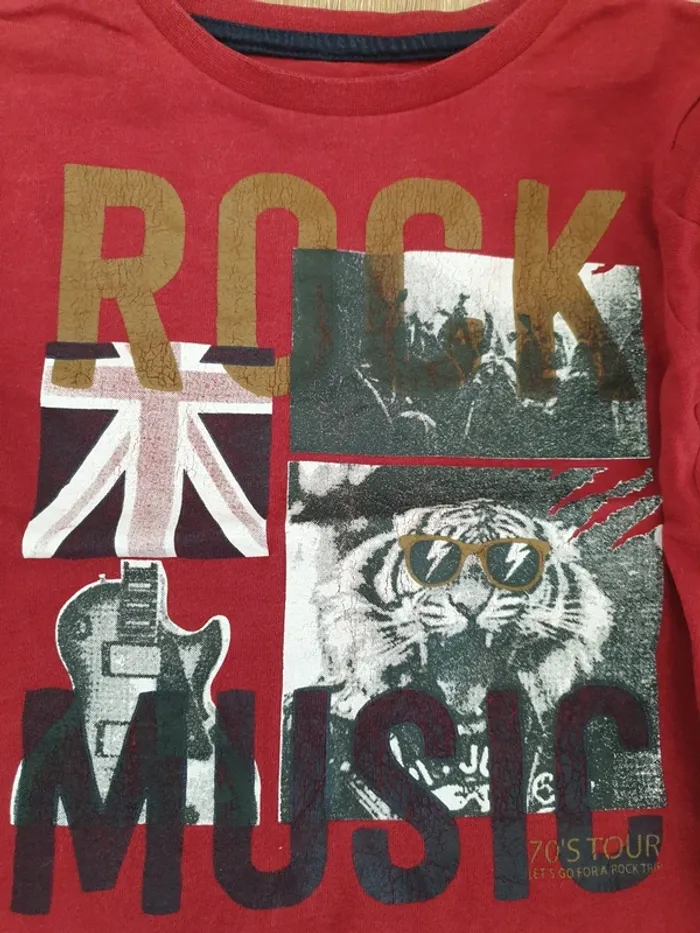 T shirt manches longues rock 3 ans - photo numéro 3