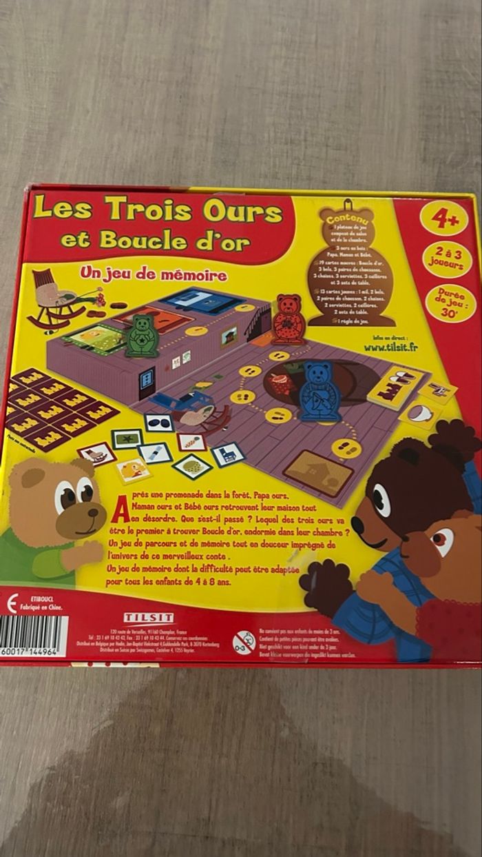 Jeu éducatif  jeu de mémoire  Les Trois Ours et Boucle d’Or - photo numéro 2