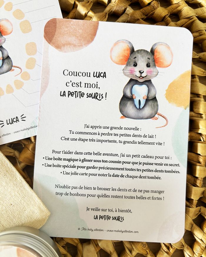 Coffret Petite Souris Personnalisé｜Perte dents de lait - photo numéro 3