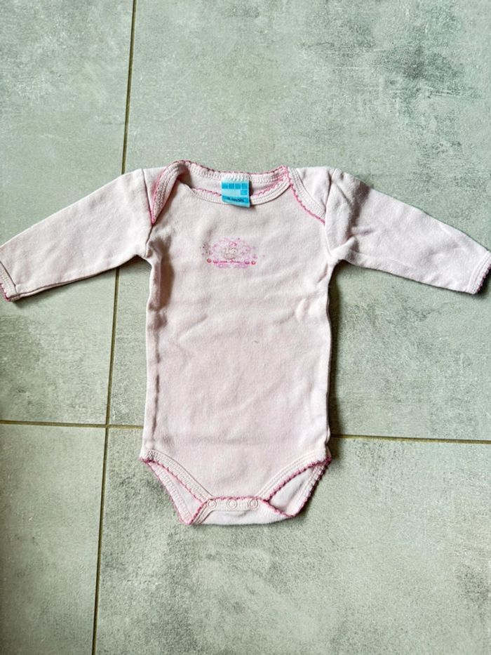 Body rose bébé fille
